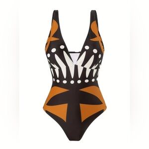 NWOT Printed One Piece Swimsuit
